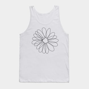 DAISY FLOWER - Daisy One Line Art  - Daisy Single Line Art Tank Top